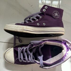 Women’s size 8 purple Converse high tops